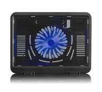 Base de refrigeración para portátil, Soporte con Ventilador Grande USB súper silencioso con LED RGB Azul para Ordenadores portátiles hasta 15.6" Pulgadas