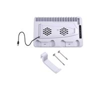 Base de Refrigeración RGB para PS5 Mando, Soporte de Carga para Consola, Gancho para Auriculares, Soporte para CD Juegos, Soporte para Discos y
