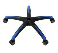 VEVOR Base de Repuesto Silla de Oficina, Carga Estática 1134 kg, Base de Taburete para Silla de Escritorio de Computadora Universal Resistente 5 Ruedas y Patas Reforzadas, Negro + Azul Φ 710 x 155 mm