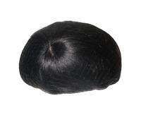 Base de seda con pelo humano indio y piel sintética alrededor de la peluca para hombre de aspecto natural Toupee for Men (8 x 10)