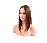 Base de seda grande de 6x5 pulgadas, adornos de cabello humano real de 14 pulgadas, densidad 120, adornos de cabello humano for mujeres con adelgazamiento Suave y Natural(Dark Brown)