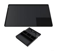 Base de silicona para cafetera, 60 x 40 cm, apta para lavavajillas (negro) | Área de goteo integrada, evita la acumulación de agua, seca los accesorios rápidamente, antideslizante para la superficie,
