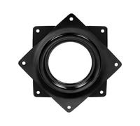 base de silla, Reemplazo de piezas silla oficina, 1 pieza rodamiento giratorio cuadrado, placa giratoria, Base cocina, 2/3/4/6 pulgadas, 360 grados, herrajes for muebles(3 Inch Black)