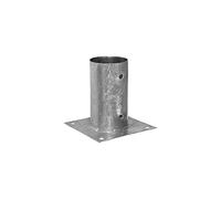 Base de soporte circular galvanizada para postes redondos (diámetro: 80 mm)