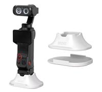 Base de soporte de coche para Insta360 Luna Ultra, soporte de pantalla de escritorio adhesivo inferior estable para vlogging, transmisión en vivo, accesorio de cámara de soporte vertical (blanco)