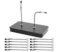 Base De Soporte De Pintura Modelo De Metal Grande, Doce Clips De Flexibles Magnéticos, Juego De Herramientas De Aerografía Para Hobby De Bricolaje, Soporte De Piezas, Para Tarjetas, Notas Fo