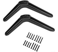 Base de soporte de TV ajustable con patas ABS para transmisión de televisión, kit de montaje de mesa negro con tornillos para una configuración segura de la pantalla de entretenimiento en el hogar