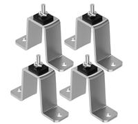 Base de soporte para aire acondicionado, condensador de 4 piezas, anti vibración, patas de acero inoxidable | Anti-Slip Noise-Reducing Rubber Pad, Shock-Absorbing Bracket for Outdoor Unit, 14 x 4,5 x