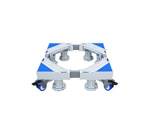 Base de soporte para lavadora, base para frigorífico y congelador, móvil con ruedas de bloqueo de 4x2, plataforma rodante ajustable para muebles, largo/ancho de 41 a 64 cm, bandejas para el suelo de l