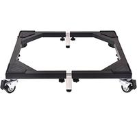 Base De Soporte para Lavadora, Ruedas Universales para Electrodomésticos, Carrito Extensible Ajustable para Frigorífico, Longitud 58,5-93 Cm, Base Móvil para L,Black