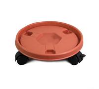 Base de soporte para plantas de 260 mm sobre ruedas para gestionar grandes plantas en maceta, barriles de whisky, jarrones y recipientes de almacenamiento utilitarios (rojo ladrillo)