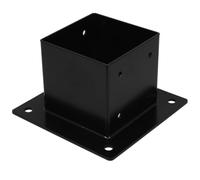 Base de Soporte para Poste de Cerca de Hierro Negro, sin Herramientas