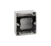 Base de superficie para 1 elemento Simon 44 Aqua plástico blanco