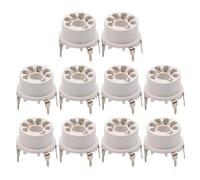 Base de VáLvula de Enchufe Tubo de VacíO de PláStico de 7 Pines para B&W 6J1 6Z4 6X4 12AE6 6AT6 6BK6 12AV6 6AQ6 6J5 Hifi Audio AMP 10 Piezas
