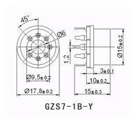Base de VáLvula de Enchufe Tubo de Vacío de Plástico de 7 Pines para B&W 6J1 6Z4 6X4 12AE6 6AT6 6BK6 12AV6 6AQ6 6J5 Hifi Audio AMP 20 Piezas