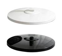 Base de ventilador de pie con peso Lagomloot, base redonda de repuesto para ventiladores de suelo con orificio de montaje de 3.8 cm, soporte ABS antivuelco estable en negro o blanco
