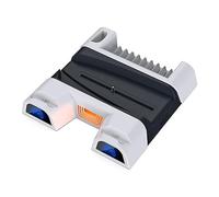 Base de ventilador de refrigeración multifuncional, estación de carga de doble controlador, ranura de almacenamiento de disco de juego integrada para consola P5, soporte de ventilador de consola de