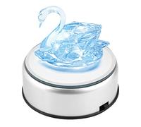 Base de visualización LED, 7 luces LED coloridas, soporte de pantalla giratoria con adaptador AC US para cristales, arte de cristal