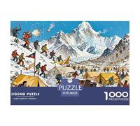 Base del Campamento del Monte Everest Puzzle De Madera Impermeable DIY Puzzles De 1000 Piezas Regalos para Adultos Desafiante Y Estimulante Rompecabezas Juegos Desafiantes