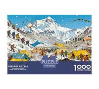 Base del Campamento del Monte Everest Puzzle De Madera Impermeable DIY Puzzles De 1000 Piezas Regalos para Adultos Divertido Rompecabezas Juegos Educativos