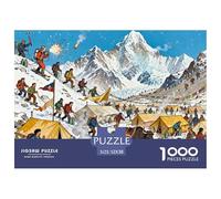 Base del Campamento del Monte Everest Puzzle De Madera Impermeable Puzzles De 1000 Piezas para Adultos Imposible Rompecabezas Juegos Educativos