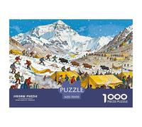 Base del Campamento del Monte Everest Puzzle De Madera Impermeable Puzzles De 1000 Piezas Regalos para Adultos Imposible Rompecabezas Juegos Educativos