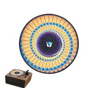 Base Deslizante Para Tocadiscos | Alfombrilla De Fieltro De 30 Cm Con Ilusión Óptica | Alfombrilla De Tocadiscos Con Animación - Para DJs Coleccionistas Audiófilos Productores Estudios Clubs Eventos Y