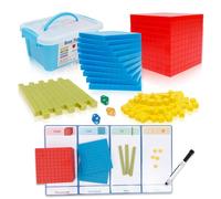 Base Diez Bloques para Matemáticas Set Base 10 Para Aprender Y Comprender Matemáticas Reutilizables Formas Geométricas Manipulativas Conectar y Contar Juguetes Educativos para Preescolar y Educación