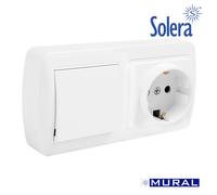 Base doble bipolar con t lateral + conmutador y con obturador 148x72
