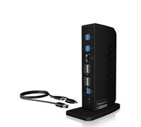 Base dock ICYBOX USB Type-C & Type-A con doble salida de vídeo