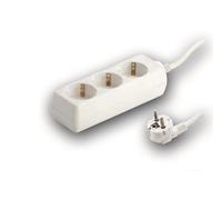 Base eléctrica para tomas, 3 salidas, cable de 3 metros, 3 x 1,5 mm², ideal para múltiples dispositivos y ampliar puntos de conexión.