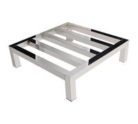 Base elevada de acero con base de aire acondicionado resistente a la humedad para almacenes, cocinas de gas y tiendas (16 x 16 x 4 pulgadas)