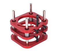 Base Elevadora de Mesa para Enrutador, Ajuste de con Manivela, Máxima de 51 Mm, Aleación de Aluminio, Rojo, Elevación Manual para Entusiastas de la Carpintería