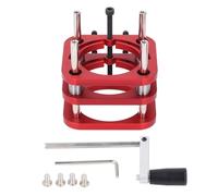 Base elevadora de mesa para enrutador, de elevación manual de aleación de aluminio con sujeción de 4 garras para máquinas de carpintería y tallado, rojo, 100 x 90 x 100 mm