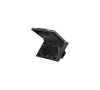Base empotrada de tornillo con tapa, diámetro 4,8 mm, color negro, ideal para fijaciones en superficies diversas.