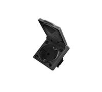 Base empotrada tornillo con tapa de 4,8 mm en negro, perfecta para instalaciones eléctricas y de datos. Ofrece un acabado profesional y duradero en proyectos.