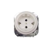 Base empotrar porcelana toma tierra lateral Blanco