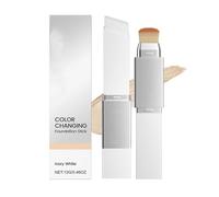 Base en Barra 2 en 1 de Color Blanco Marfil Que Cambia de Color, Retiene la Humedad, Es Duradera, Mezclable, Suave Y Con Cepillo Desmontable(Ivory white,5pcs)