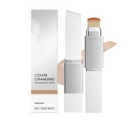 Base en Barra 2 en 1 de Color Blanco Marfil Que Cambia de Color, Retiene la Humedad, Es Duradera, Mezclable, Suave Y Con Cepillo Desmontable(Natural skin tone,2pcs)