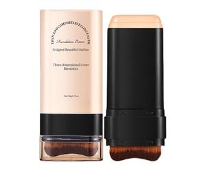 Base En Barra De Cobertura Total - Maquillaje Natural Con Brocha, Barra De Contorno Hidratante | Base Eraser Śtick, Revolución Del Maquillaje Para Acción Ďe Gracias Navidad Citas Compras Baile Belleza