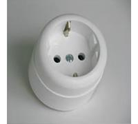 Base enchufe superficie redonda con TT 16A - 30 uds.