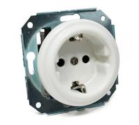 Base enchufe vintage de porcelana blanco caja de empotrar 10A 250V