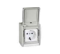 Base enchufeMonobloc IP55 2P+TT 16AX Simon Aqua 4490472-035