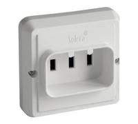 Base Fija 2p+t, 25a 250v~. Color Blanco.de Empotrar. Para Cocina.