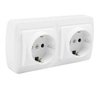 Base fija doble 2P+T 16A 250V 148x72x28mm blanco SOLERA MUR66U