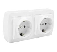 Base fija doble 2P+T 16A 250V 148x72x28mm blanco SOLERA MUR66U