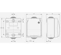 Base fija estanca IP44 3360, diseño duradero, fácil instalación, protección contra humedad, ideal para uso en exteriores y aplicaciones industriales.