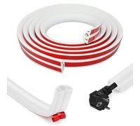 Base flexible para cables, 2 cm x 3,0 m, autoadhesiva, bandeja para cables, puente para cables de alimentación en el hogar, protección de cables, cubierta de cables, barra de transición, color blanco