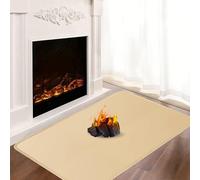 Base ignífuga de 100 x 60 cm, placa de protección contra chispas, base para estufa de chimenea, alfombrilla ignífuga para proteger el suelo de chispas, color caqui