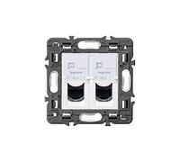 Base informática 2xRJ-45 Cat6 UTP con conexión rápida Toolless, modelo Valena Next, color blanco, 6 x 8,5 x 8,5 centímetros (referencia: Legrand 741276)